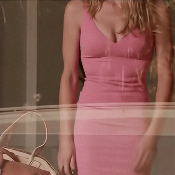 L'AGENCE Dresses & Skirts - L’Agence Bodycon Knee Length Midi Dress Pink Size 6 BarbieCore Coquette Feminine